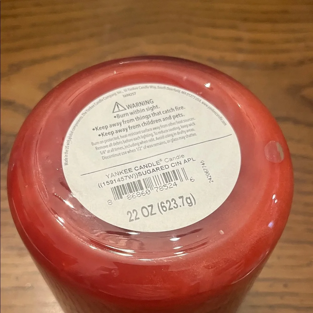 Yankee Candle Sugared Cinnamon Apple Jar Candle, new‎